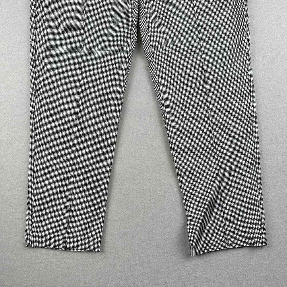 Massimo Fabbro Italy Houndstooth Stretch Ankle Pants Black White Womens Size 10 - Picture 4 of 9